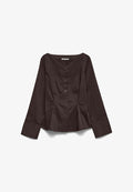 Vero Moda Poplin AWALVA - Blouse - chocolate torte