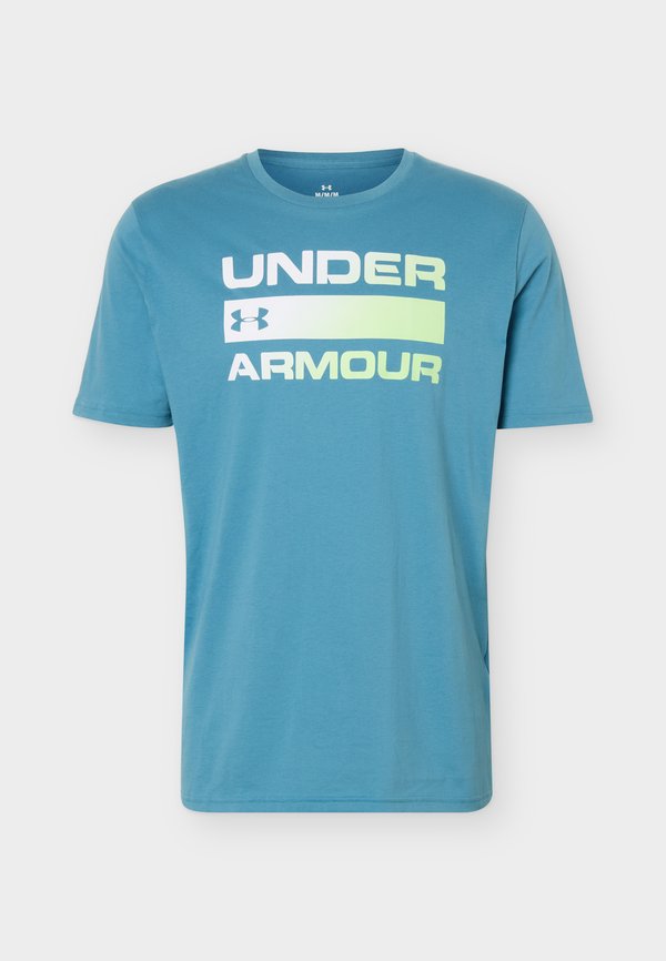 Under Armour TEAM ISSUE WORDMARK - Sports T-shirt - boundless blue/lumos lime