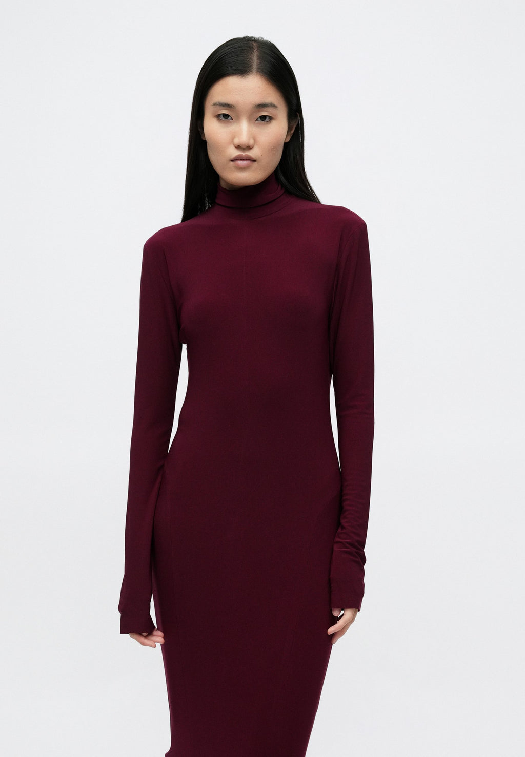 Norma Kamali LONG SLEEVE TURTLE FISHTAIL
