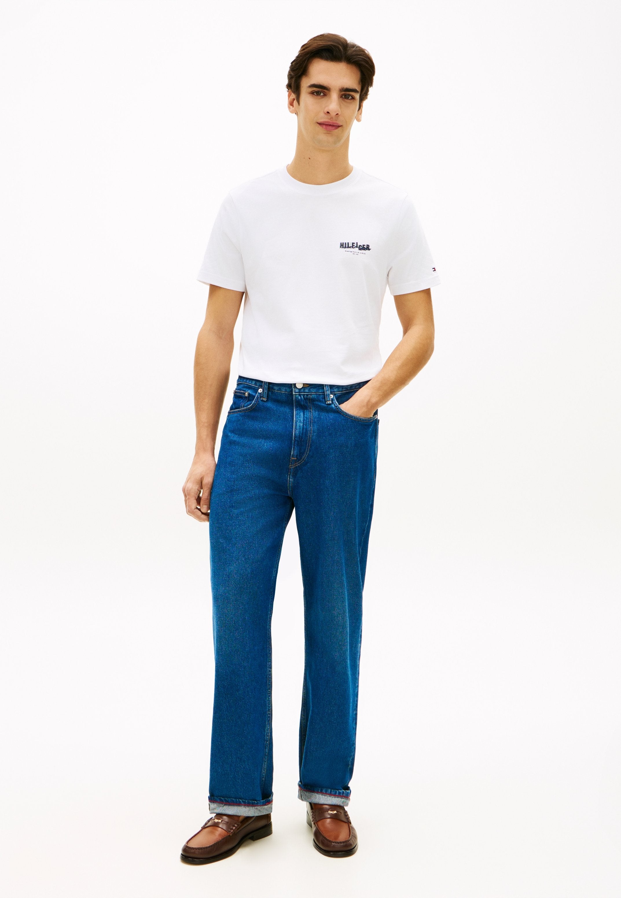 PHOTO PRINT JERSEY CREW NECK T-SHIRT Media 2