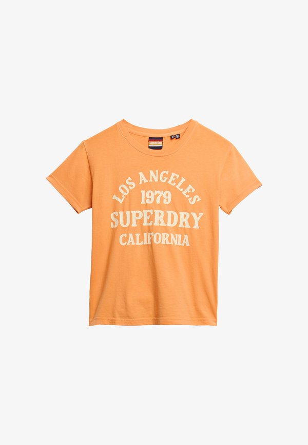 Superdry & Co Print T-shirt - autumn sunset orange