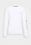 Tommy Hilfiger LOGO LONG SLEEVE TEE - Long sleeved top - white
