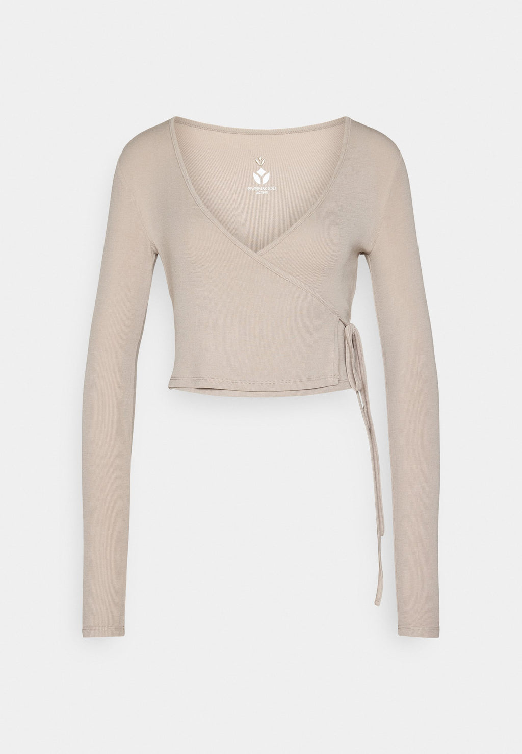 Even&Odd active LONG SLEEVE RIBBED WRAP TOP