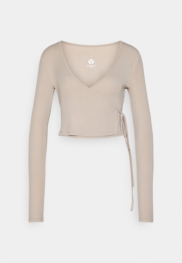 Even&Odd active LONG SLEEVE RIBBED WRAP TOP