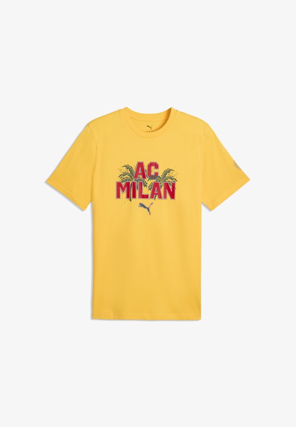 Puma AC MILAN FTBLCULTURE TEE - Print T-shirt - sunny yellow for all time red