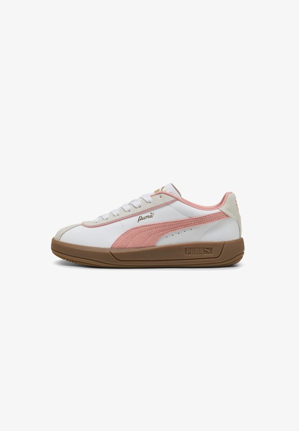 Puma PUMA CLUB KLASSIKA SNEAKERS - Trainers - white-pink fruit-vapor gray