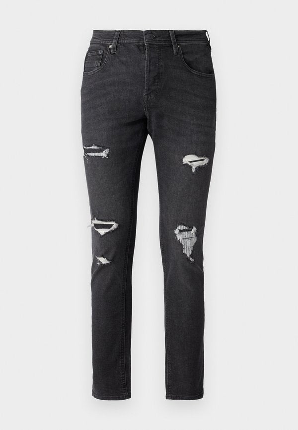 Jack & Jones JJIGLENN JJCOLE - Relaxed fit jeans - black