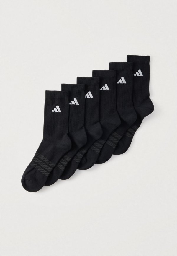 adidas Performance CUSHIONED UNISEX 6 PACK - Sports socks - black/white
