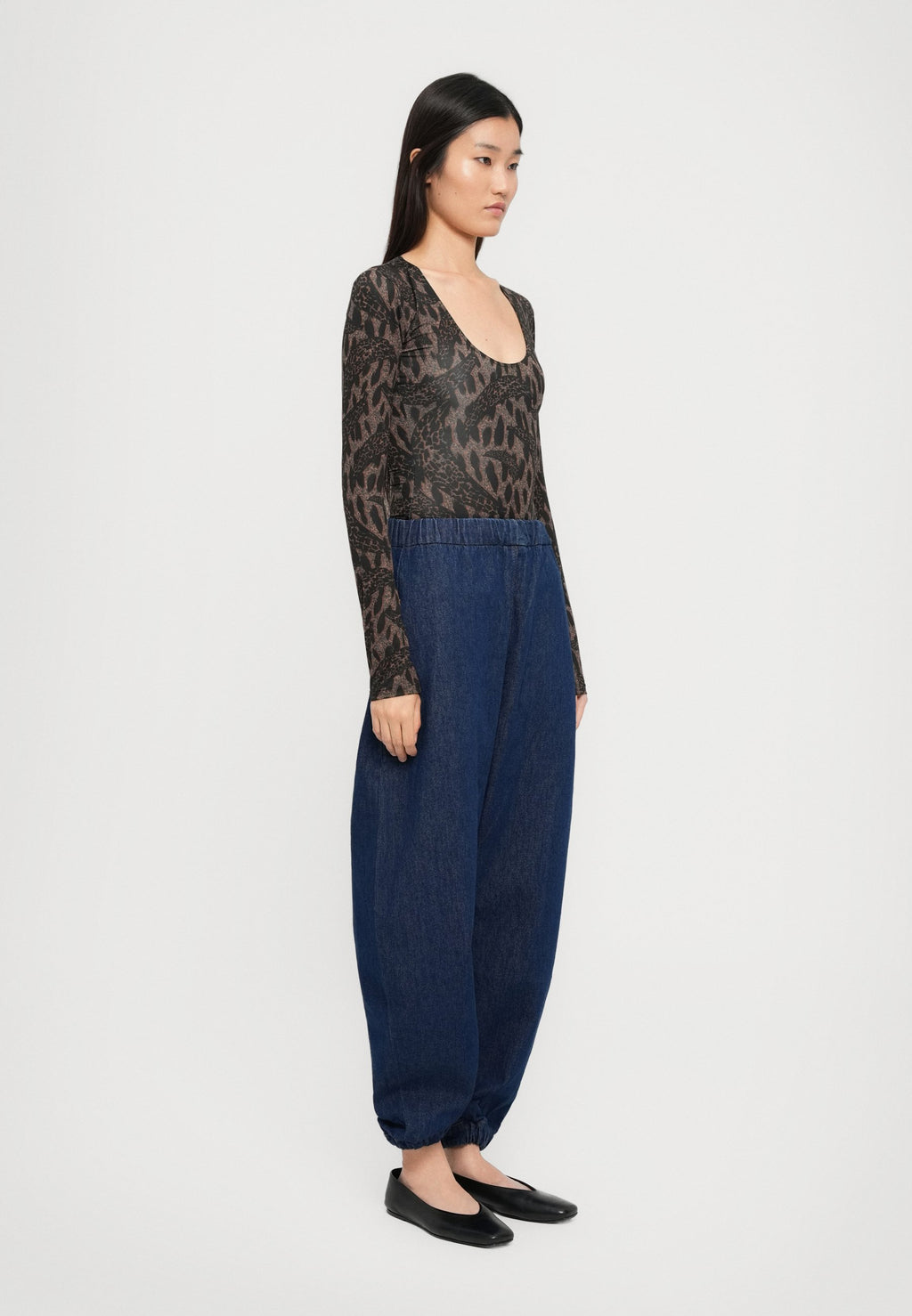 Fiorucci ANIMALIER PRINT SCOOP NECK
