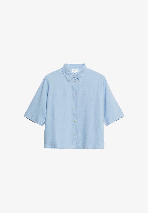 s.Oliver BLUSE - Button-down blouse - hellblau