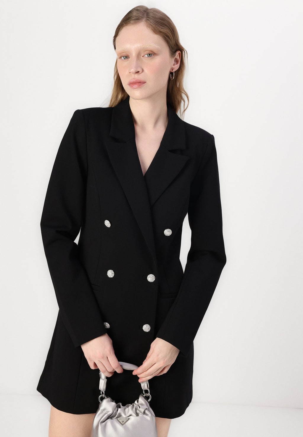 Good American PONTE EMBELLISHED EXEC DRESS