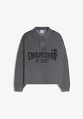 Bershka PRINT - Polo shirt - dark grey