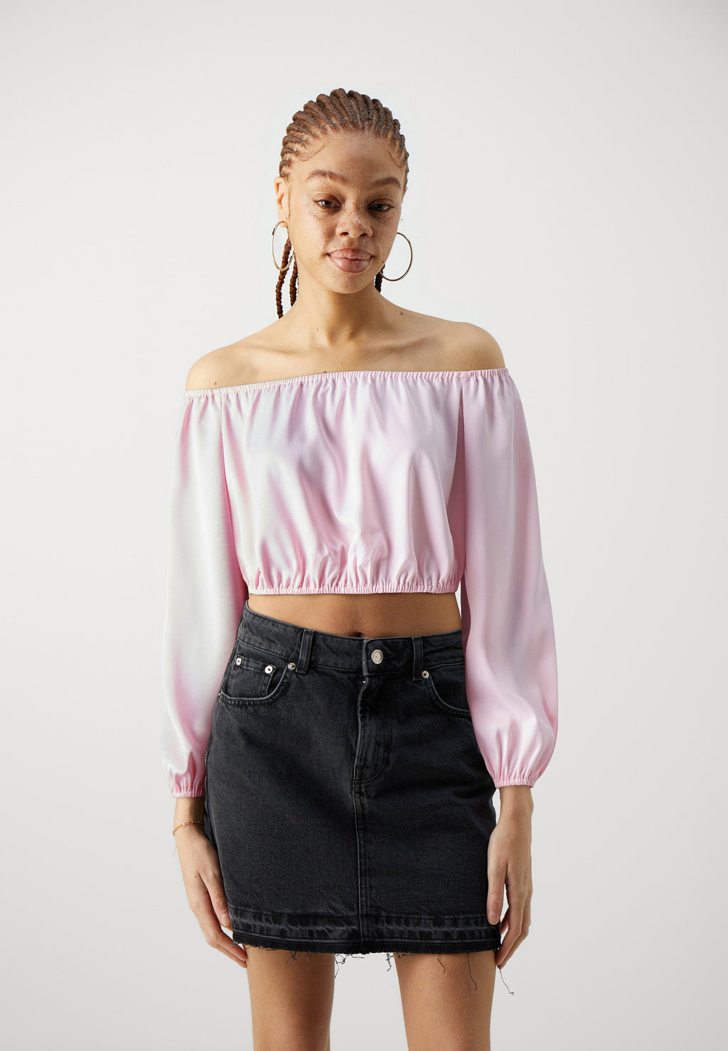 Pieces PCMARI OFF SHOULDER CROPPED