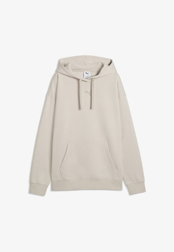 Puma ESS CENTERED CAT LOGO RELAXED HOODIE FL - Hoodie - silver fog