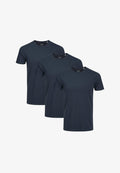 Jack & Jones 3ER PACK - Basic T-shirt - navy blue