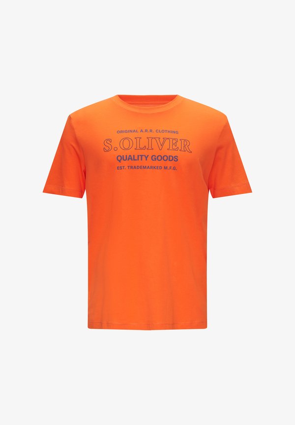 s.Oliver MIT LOGO-MOTIVEN - Print T-shirt - orange