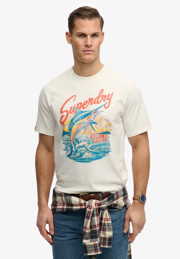 Superdry & Co SUPERDRY MARITIME LOOSE T-SHIRT.. - Print T-shirt - new chalk white