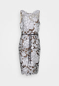 Marchesa Notte SLEEVELESS CUTWORK WITH BOW WAISTBAND