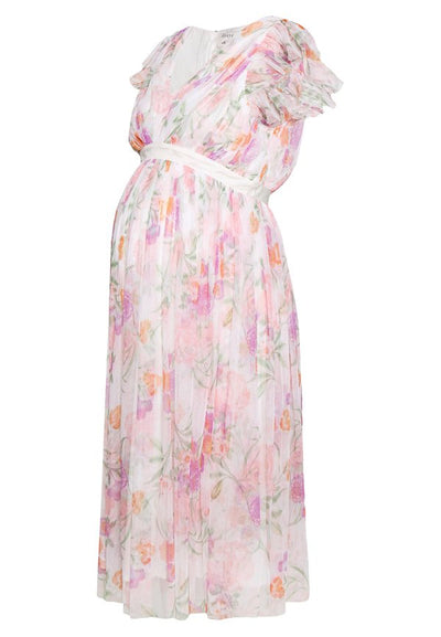 Anaya with love Maternity DEEP MIDI DRESS WITH WAISTBAND