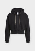 adidas Sportswear ESSENTIALS CONTEMPORARY  FULL ZIP HOODED JACKET - Zip-up sweatshirt - black