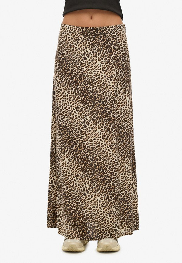 Superdry & Co Maxi skirt - diagonal leopard