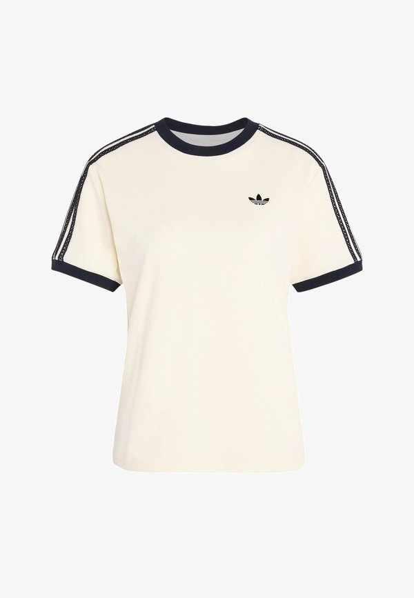 adidas Originals 3-STRIPES - Print T-shirt - cream white