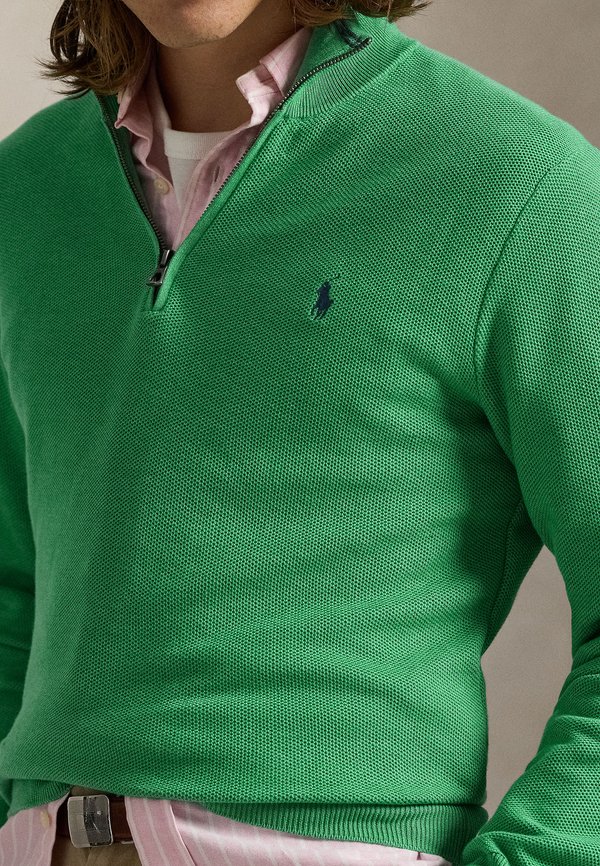 Polo Ralph Lauren MESH KNIT COTTON QUARTER ZIP SWEATER