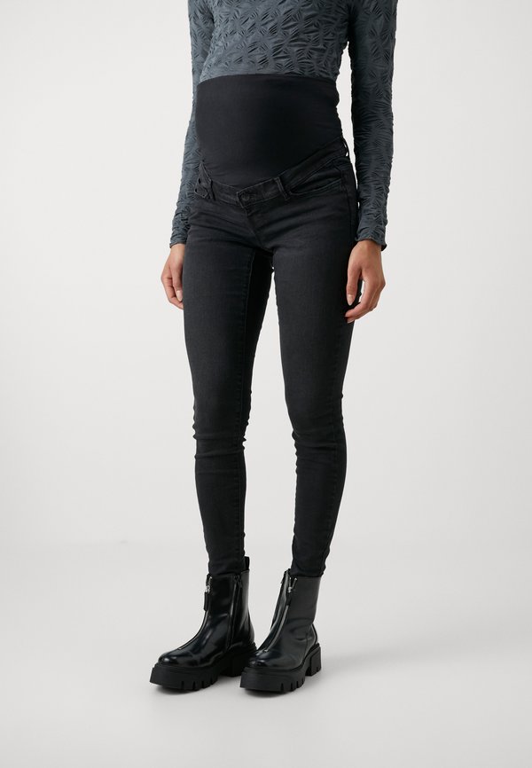 Vero Moda Maternity VMMSOPHIA SKIN FOLD UP  - Jeans Skinny Fit - black