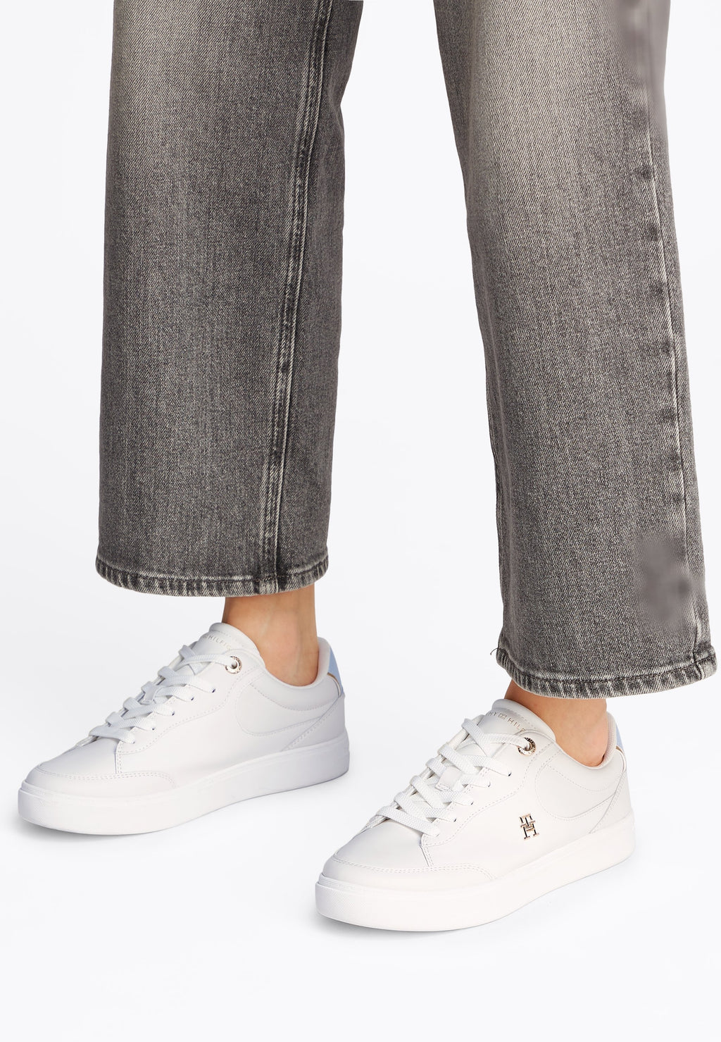 TH MONOGRAM LEATHER COURT TRAINERS Media 7