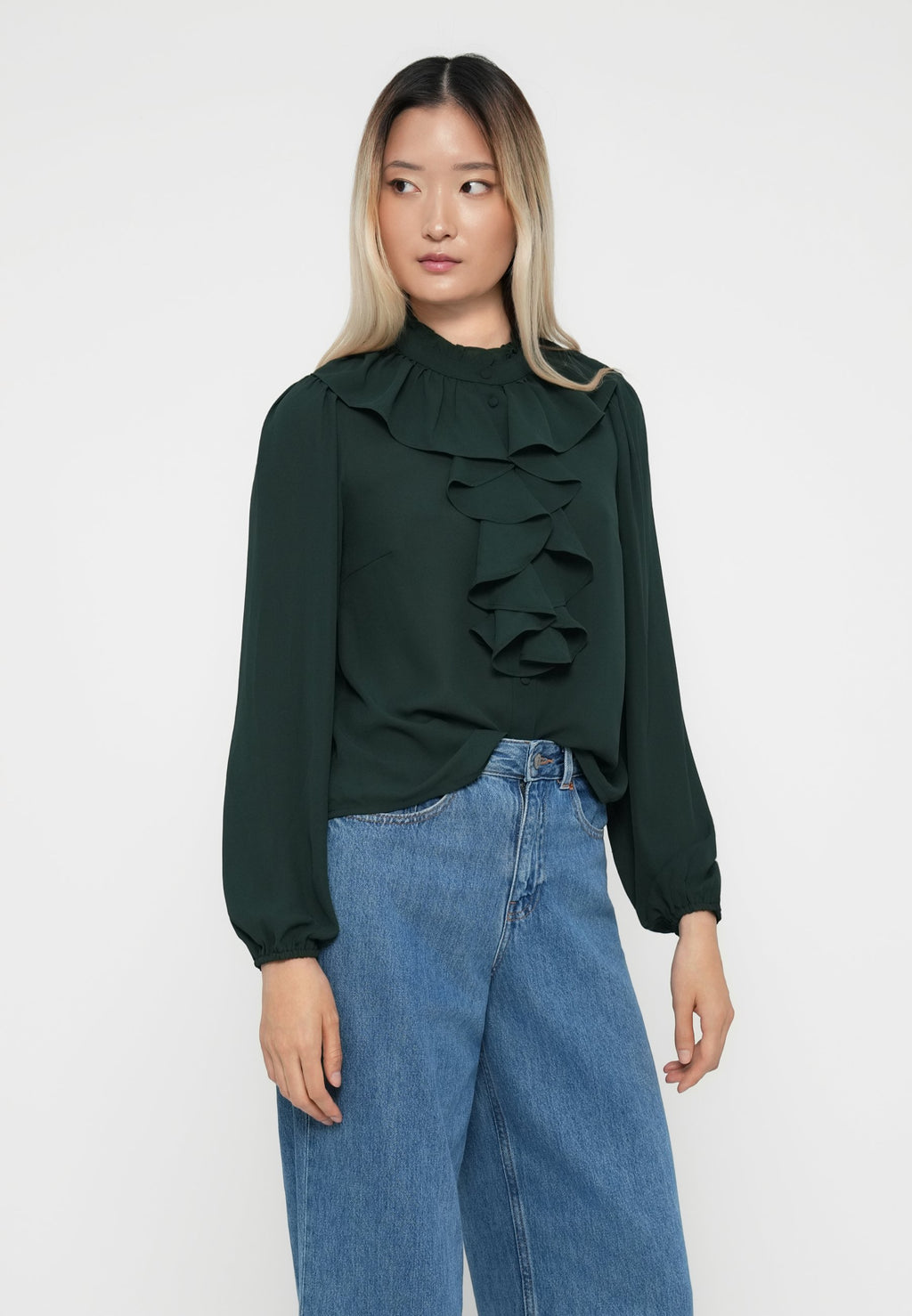 VILA VIKABU RUFFEL NECK