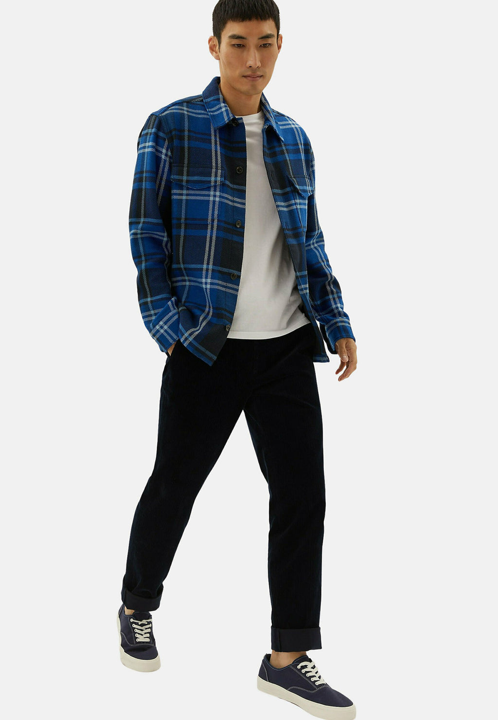 Marks & Spencer DOUBLE FACE CHECK OVERSHIRT