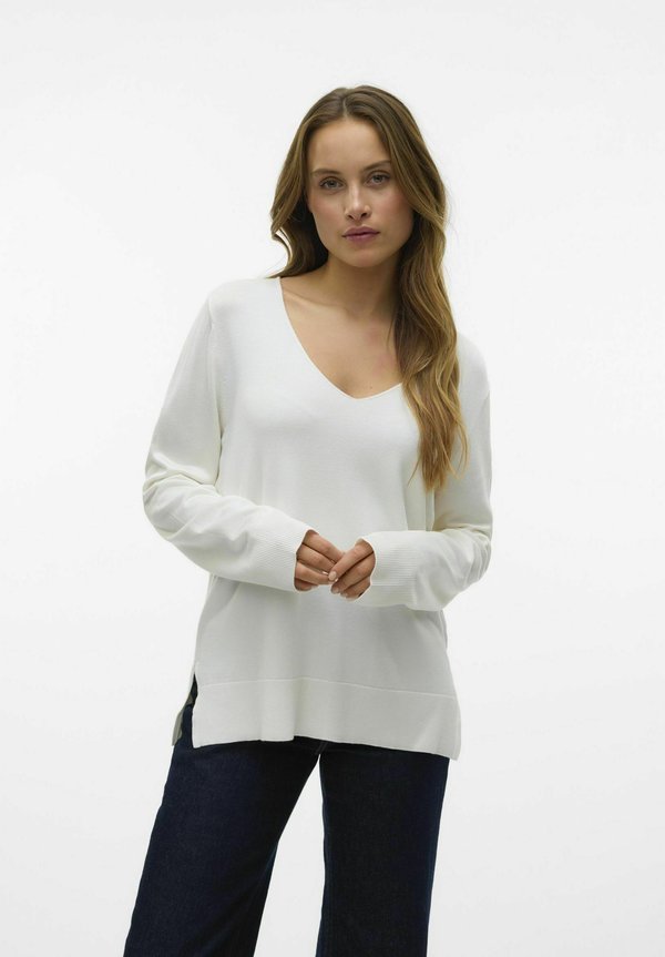 Vero Moda VMSILJE LS V-NECK PULLOVER GA NOOS - Jumper - birch