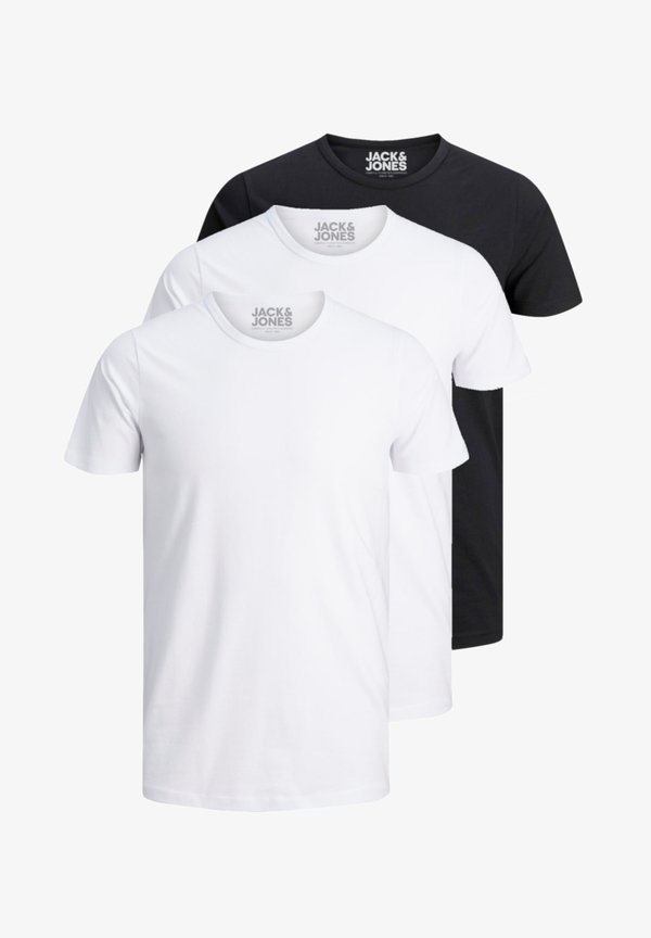 Jack & Jones 3 PACK O-NECK - Basic T-shirt - white/white/black