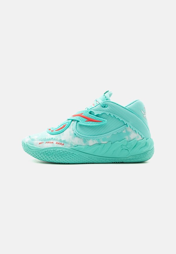 Puma MB05 MELO WORLD - Basketball shoes - aquatic/for all time red