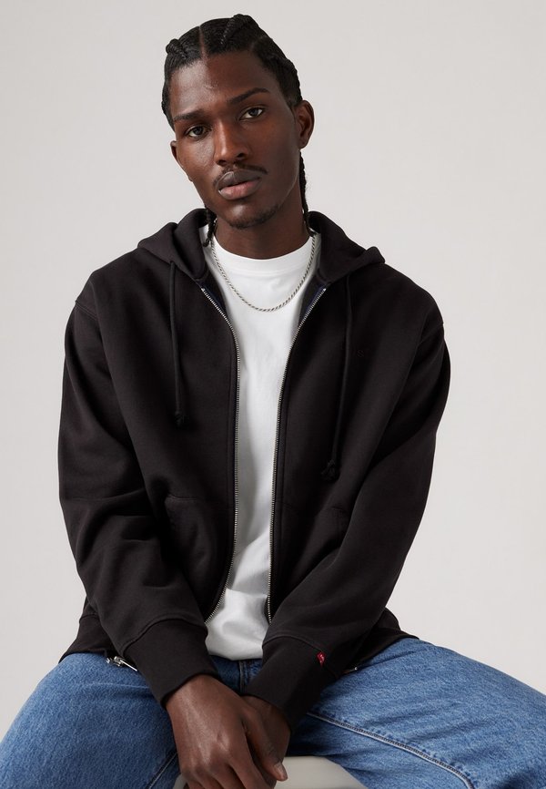 Levi's® AUTHENTIC FULL ZIP - Zip-up sweatshirt - black agate garment dye