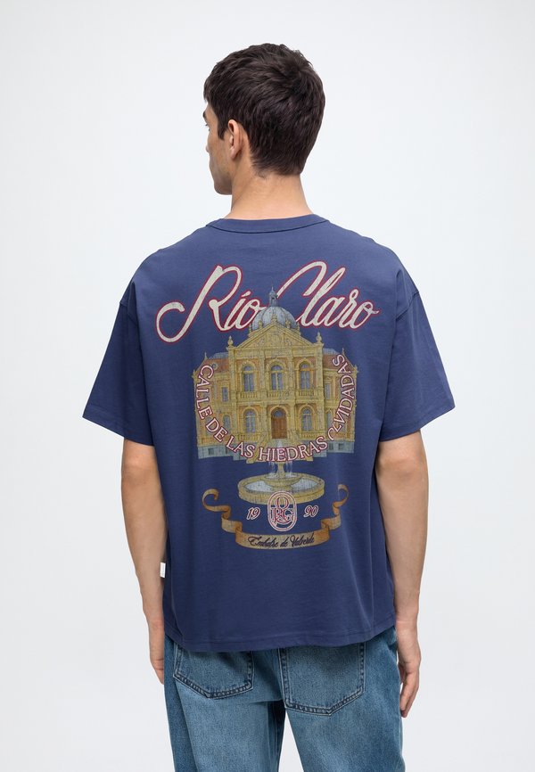 Jack & Jones JORCHAMBERI BACK TEE CREW NECK - Print T-shirt - crown blue