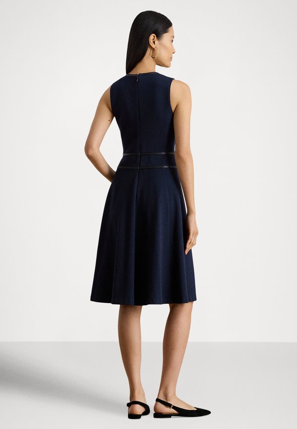 Lauren Ralph Lauren BUCKLE-TRIM HERRINGBONE JACQUARD DRESS