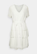 VILA VIURA V NECK SHORT LAYERED DRESS