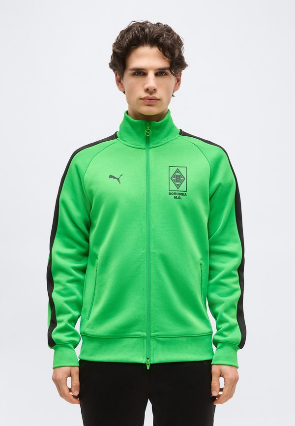 Puma BORUSSIA MÖNCHENGLADBACH T7 TRACK JACKET - Club wear - green/black