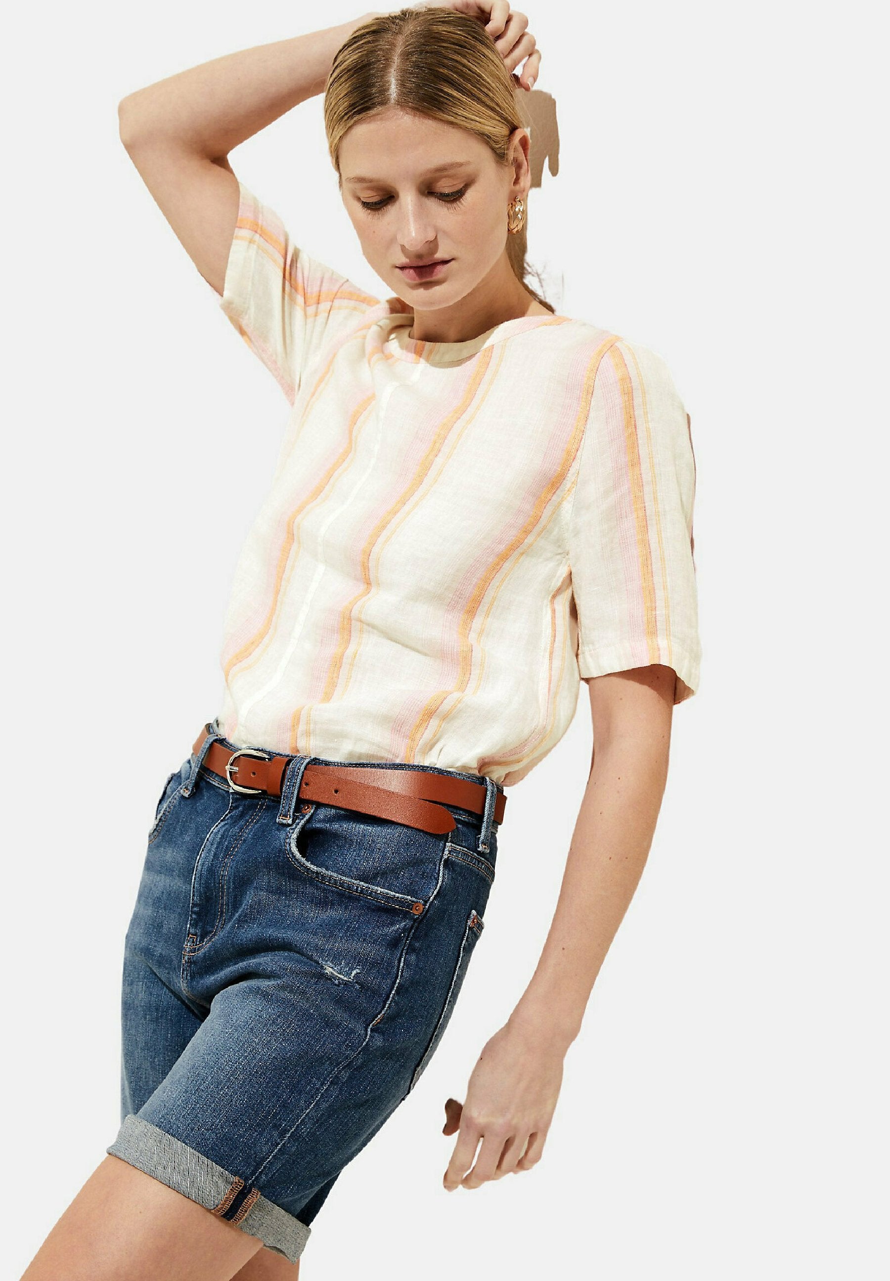 Marks & Spencer STRIPED ROUND NECK