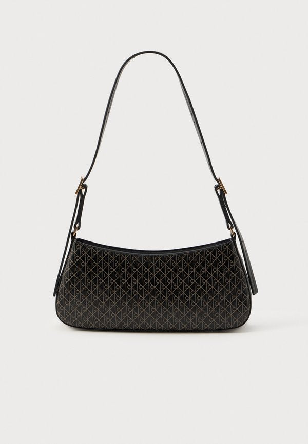 Calvin Klein EMBLEM SMALL SHOULDER - Handbag - black