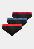 Tommy Hilfiger 3-PACK SIGNATURE REPEAT LOGO WAISTBAND BRIEFS - Briefs - red/sea/raspberry juice