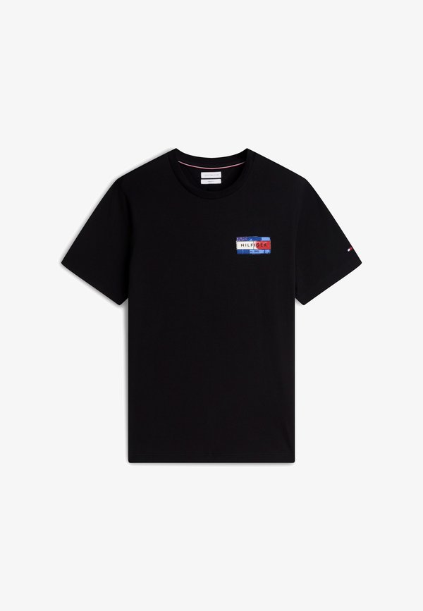 Tommy Hilfiger BRAND LOVE BACK FLAG GRAPHIC TEE - Print T-shirt - black