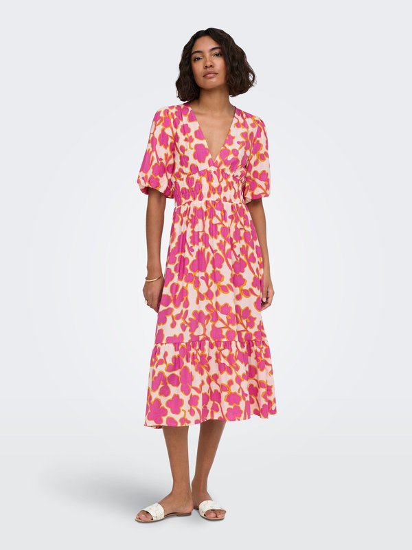 ONLY ONLAURI Short - Maxi dress - cloud dancer