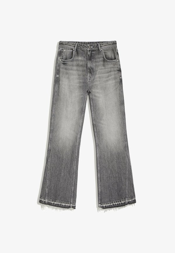 Bershka STRAIGHT-LEG FLARED - JEANS - Flared Jeans - grey