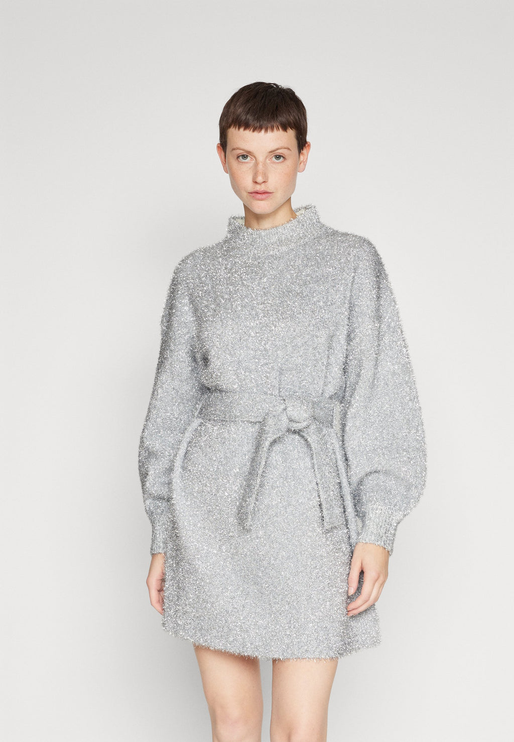 Never Fully Dressed LYON TINSEL BELTED MINI DRESS