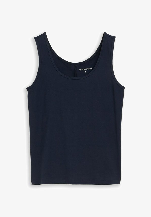 TOM TAILOR TOM TAILOR T-SHIRT SLIM FIT TOP MIT RUNDHALSAUSSCHNITT - Top - sky captain blue
