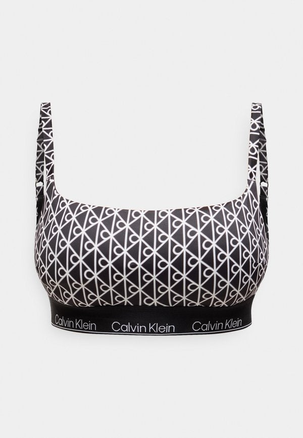 Calvin Klein Swimwear SQUARE NECK BRALETTE ICON SWIM - Bikini top - black