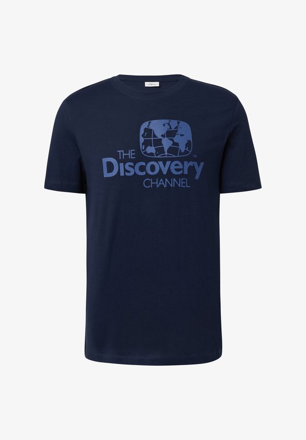 s.Oliver LÄSSIGES MIT FRONTPRINT - Print T-shirt - navy