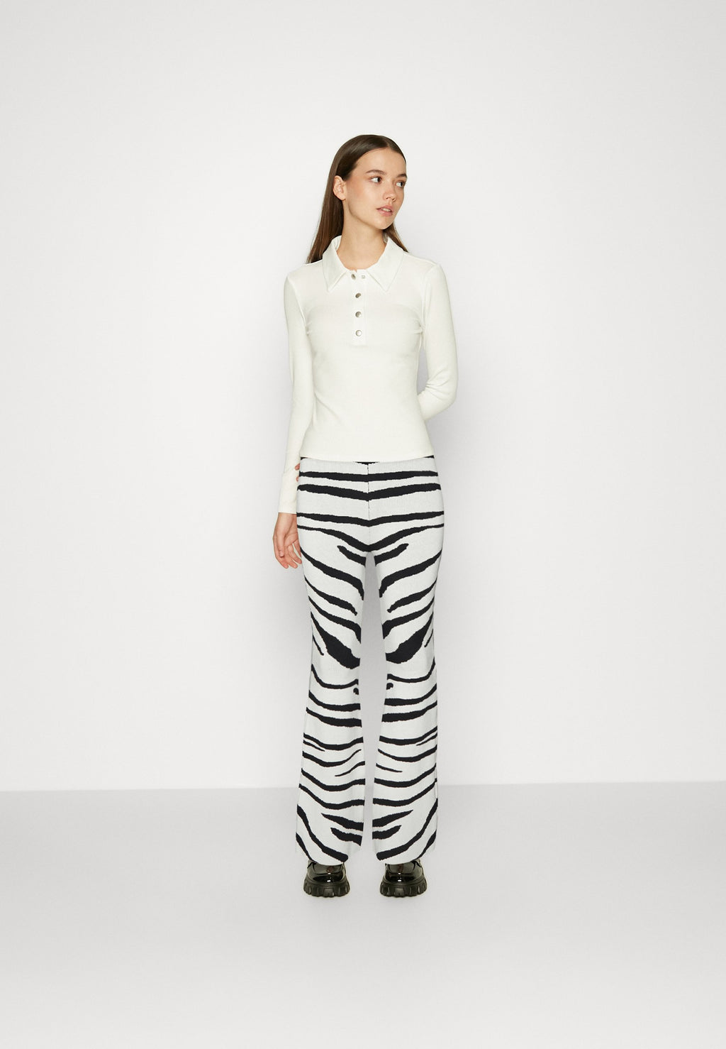Glamorous ZEBRA FLARED TROUSERS